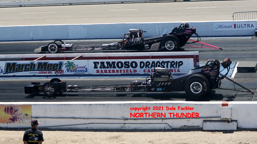  Clayton Zulim - A/FD - #7829 (near lane) vs 
Sabrina Capps - A/FD - #7574 (far lane)